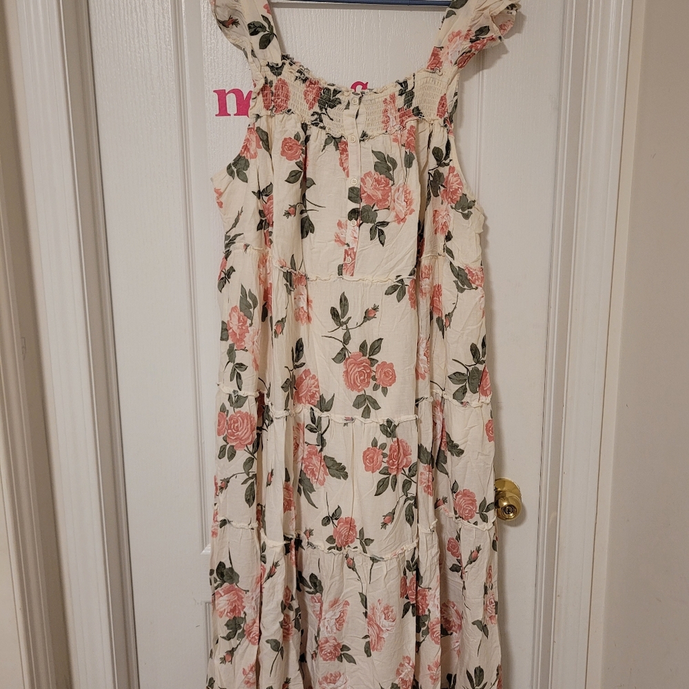 (4X)  Sleeveless Midi Dress